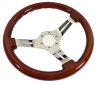 1968-1982 Corvette C3 Mahogany/Chrome3 Spoke Steering Wheel X2544